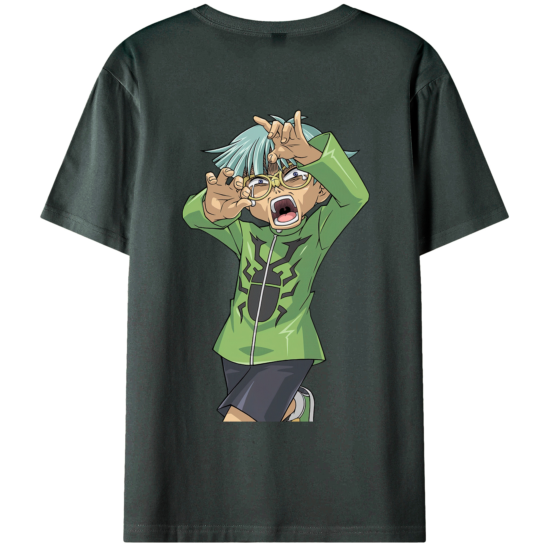 （画像用） 遊☆戯☆王 Yu-Gi-Oh! 綿100％ メンズ半袖Tシャツ（バックプリント） 通気性